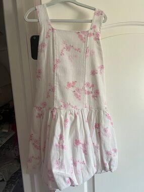 abercrombie kids White Dress with Pink Floral Print